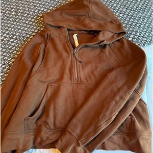 Scuba hoodie roasted brown